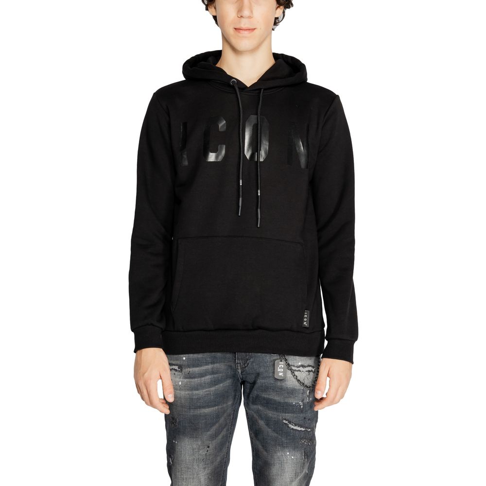 Icon Schwarzer Baumwoll-Hoodie