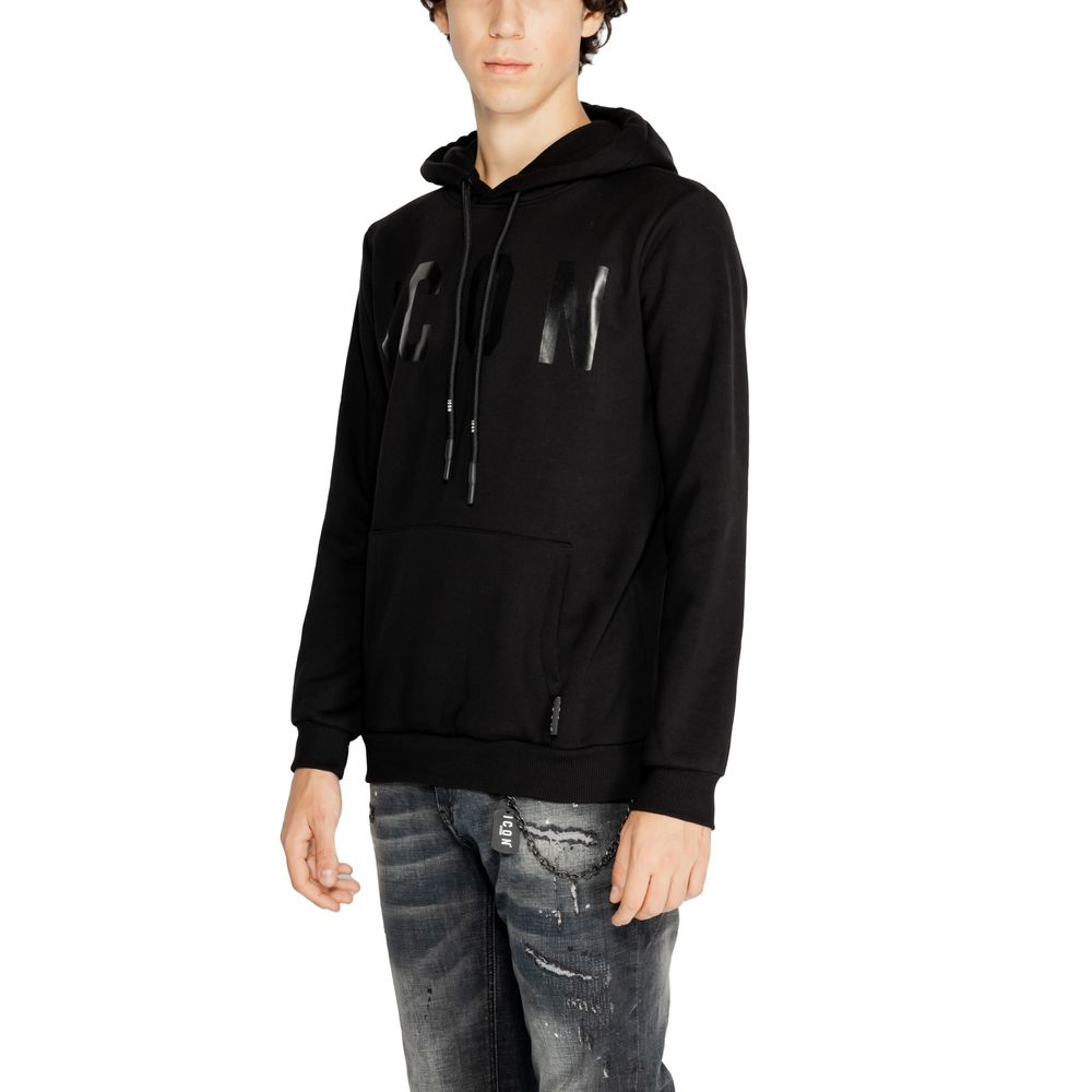 Icon Schwarzer Baumwoll-Hoodie