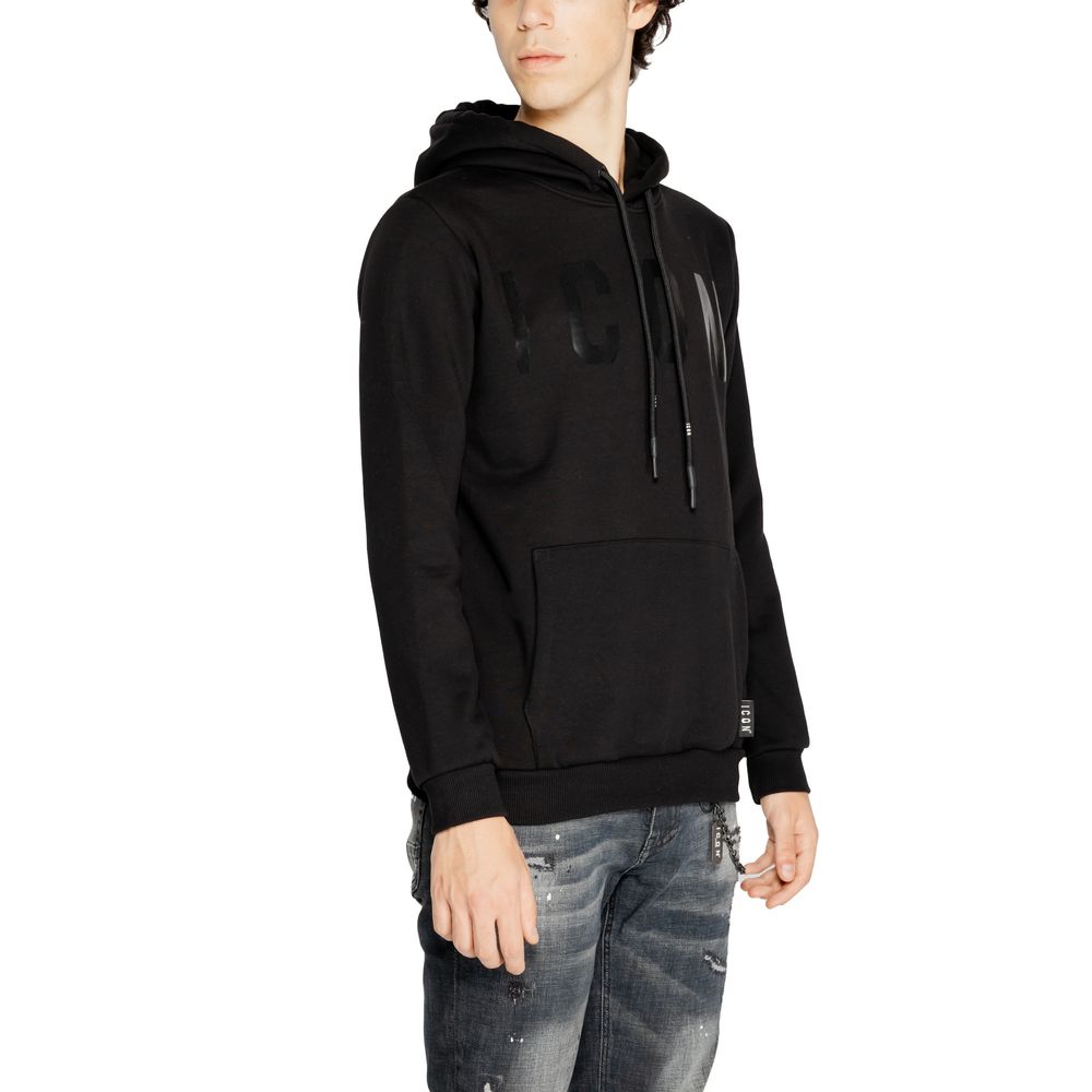 Icon Schwarzer Baumwoll-Hoodie