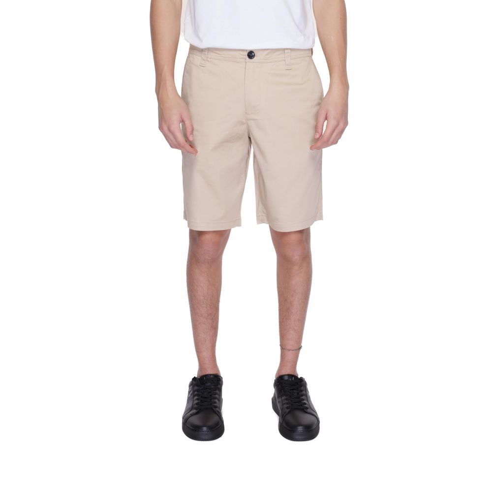 Armani Exchange – Beige Baumwoll-Bermuda