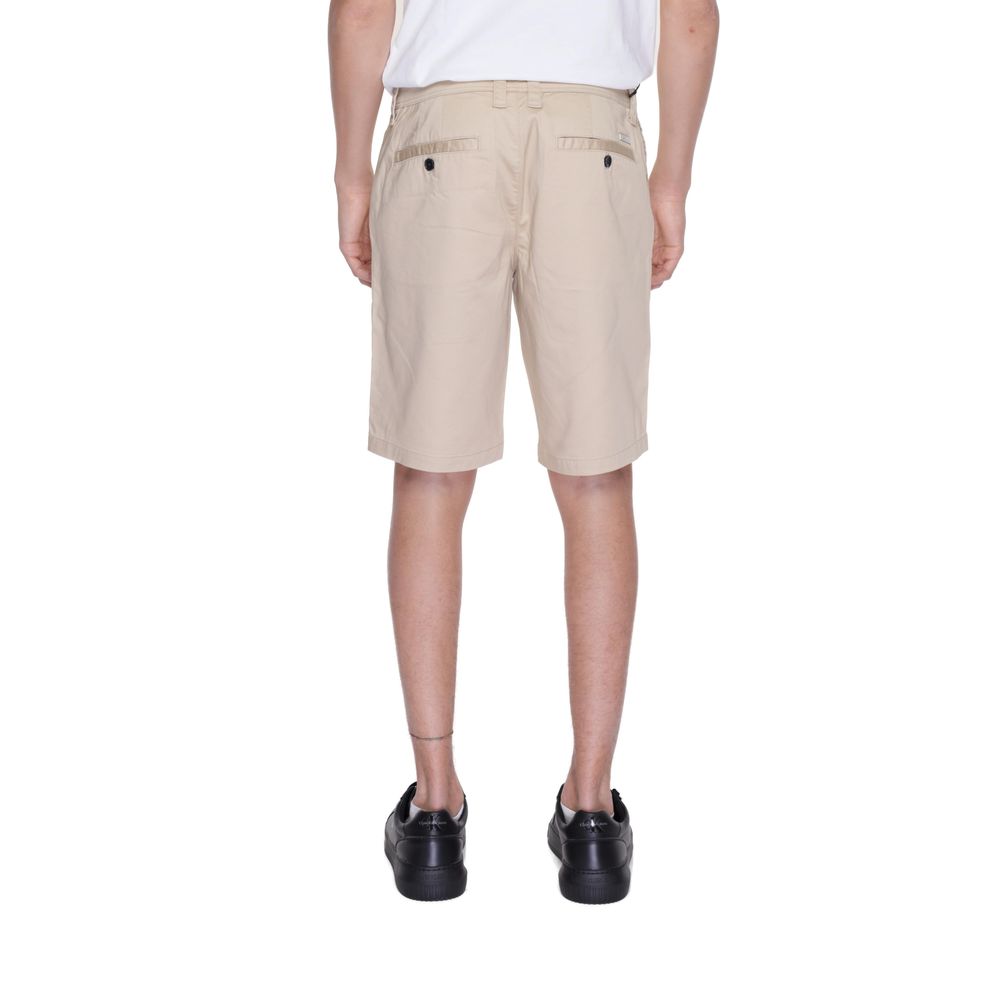Armani Exchange – Beige Baumwoll-Bermuda