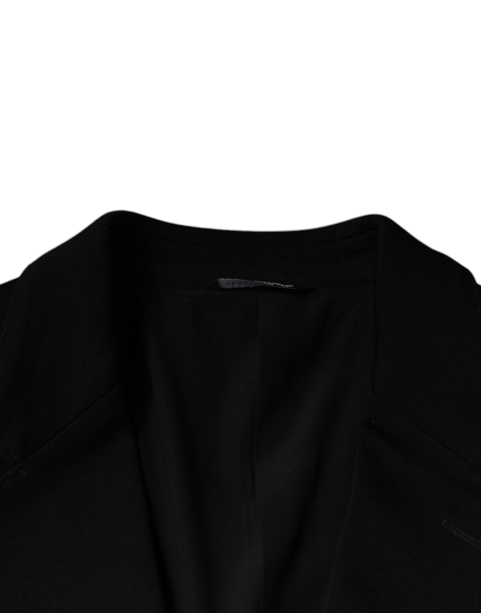 Dolce &amp; Gabbana – Einreihiger, formeller Blazer aus schwarzer Wolle
