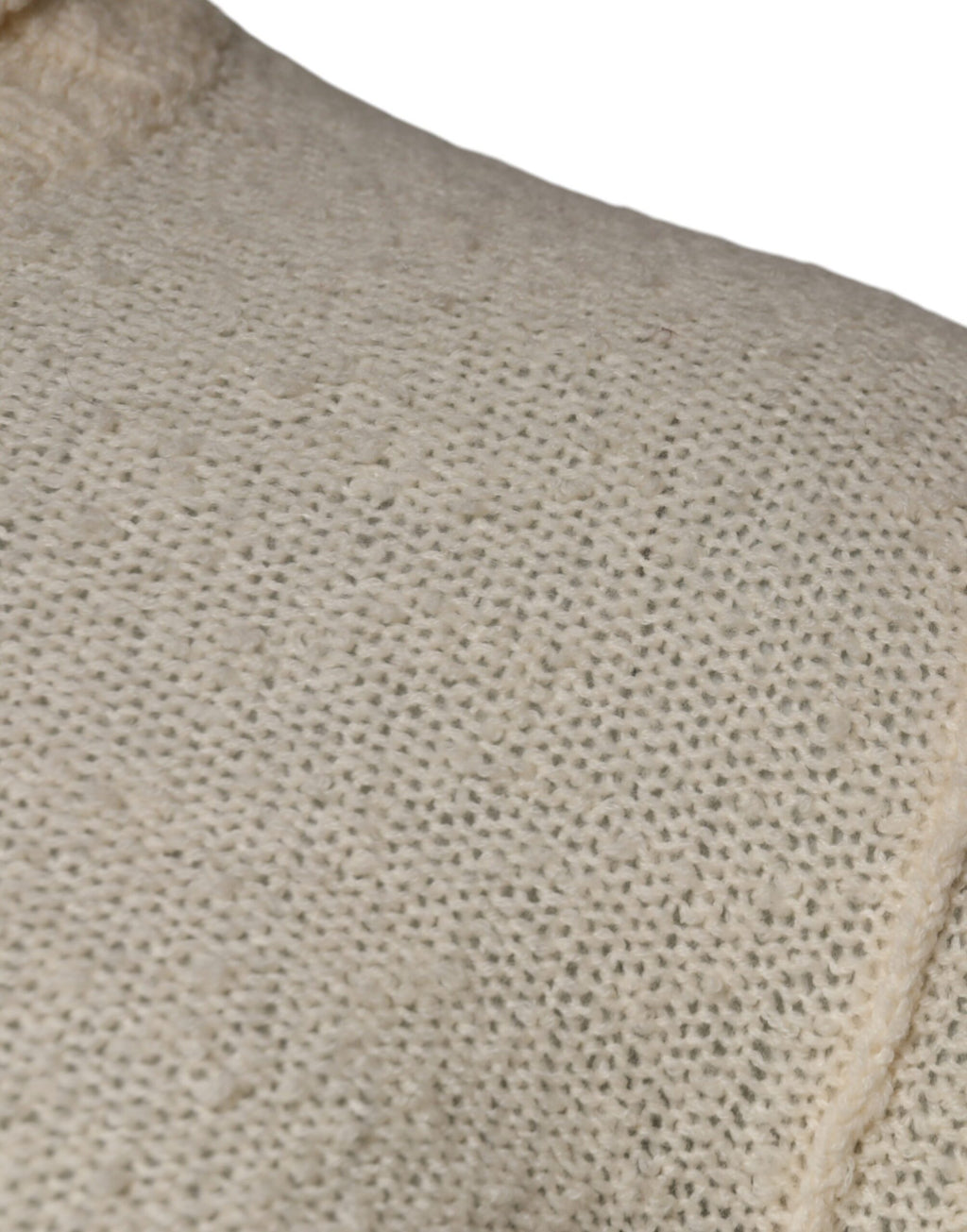 KANGRA Beigefarbener Pullover aus Wollstrick mit langen Ärmeln und Rundhalsausschnitt