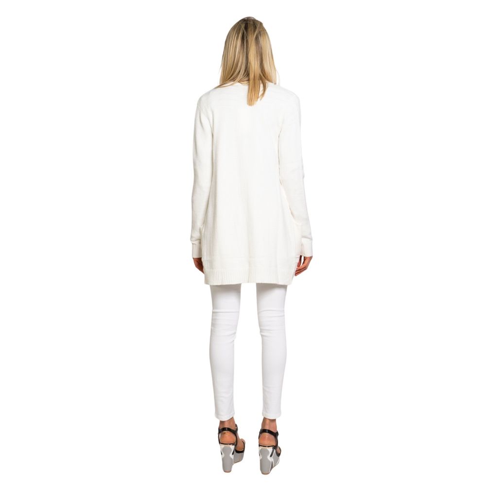 Vila Clothes – Weiße Viskose-Strickjacke