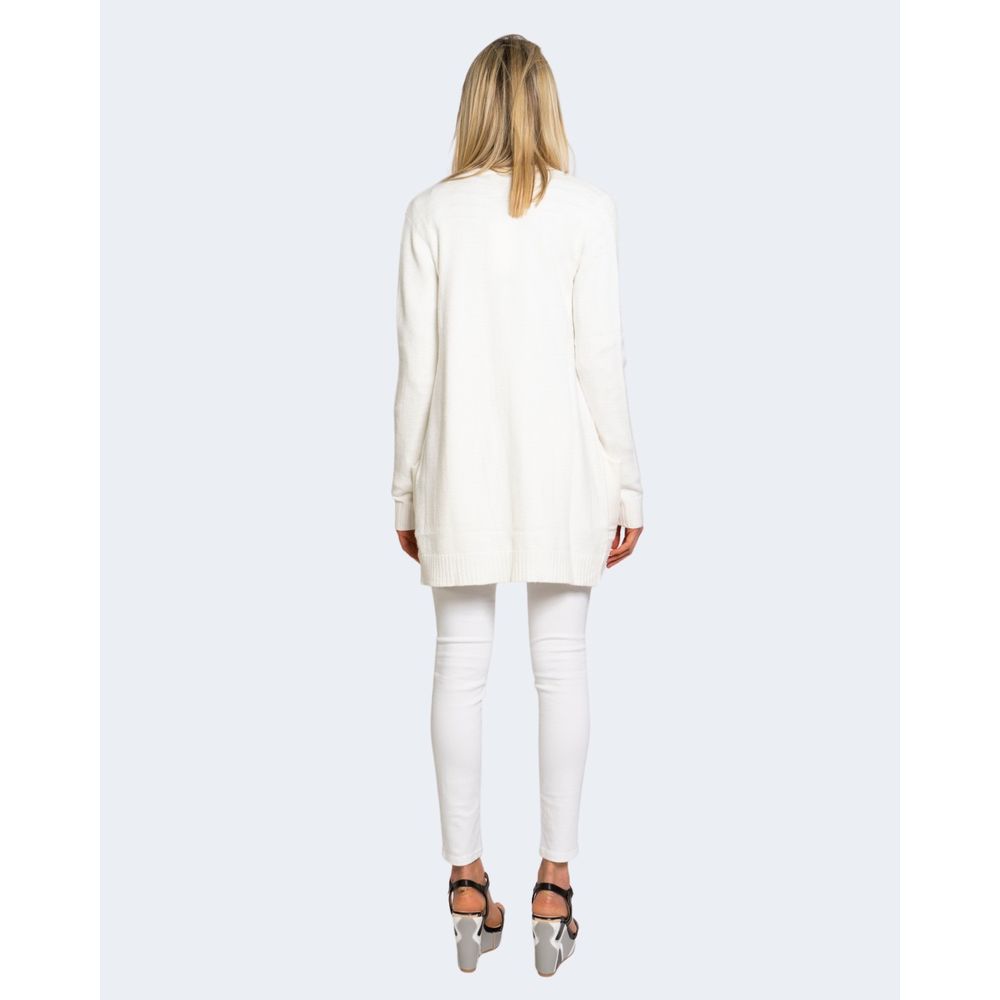 Vila Clothes – Weiße Viskose-Strickjacke