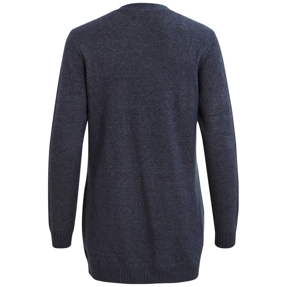 Vila Clothes – Blaue Strickjacke aus Viskose