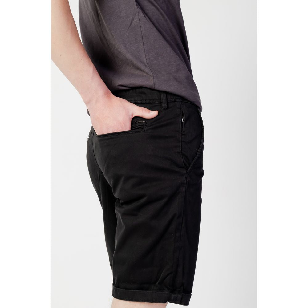 Jack Jones – Schwarze Baumwollshorts