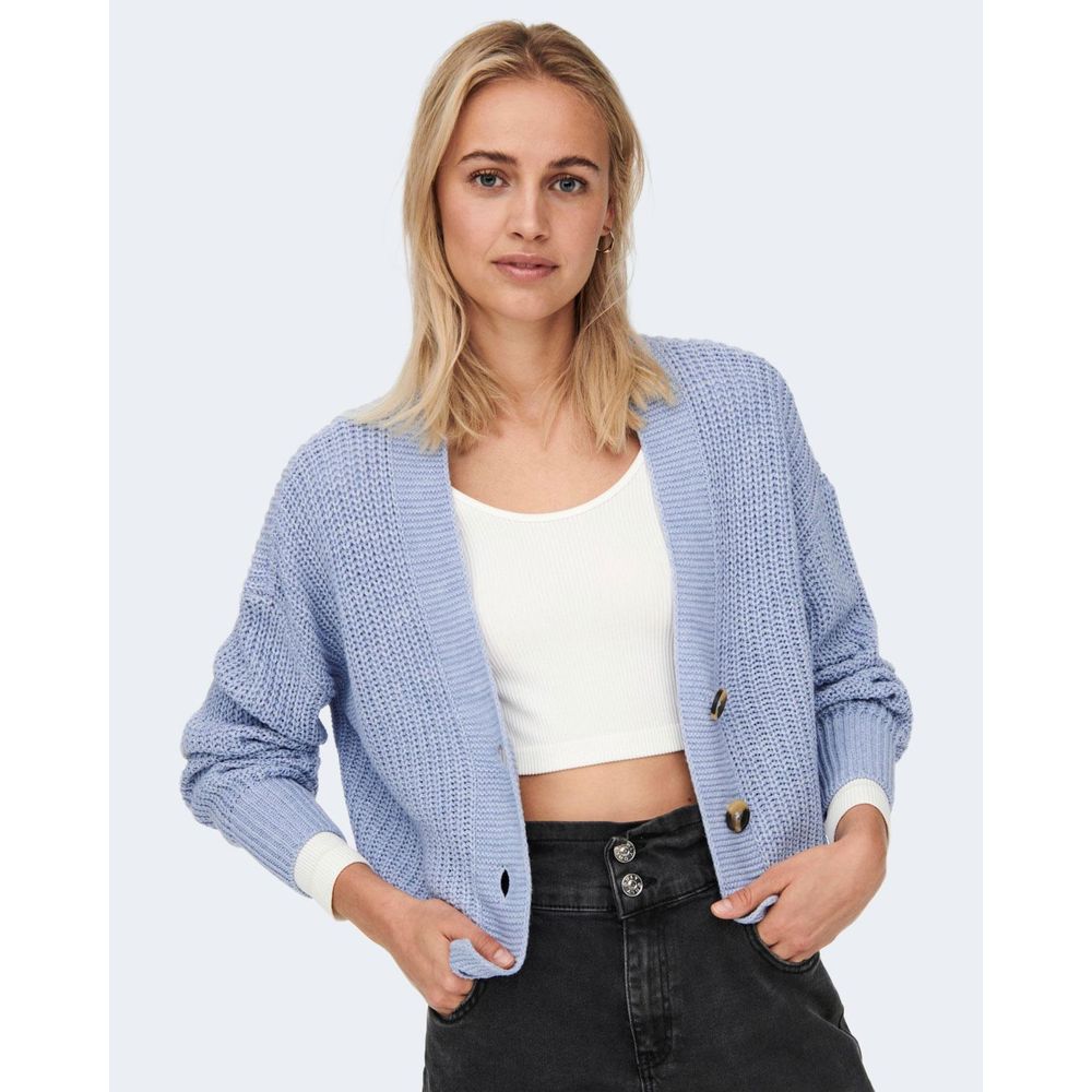 Only – Blaue Marabu-Strickjacke