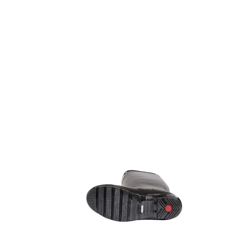 Hunter Schwarze Knöchelstiefel aus recyceltem Polyester
