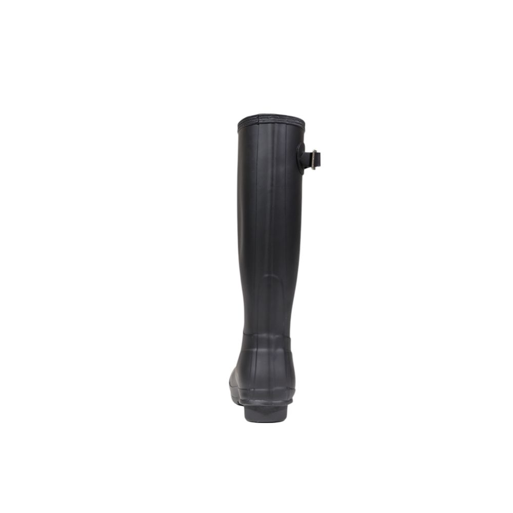 Hunter Schwarze Knöchelstiefel aus recyceltem Polyester