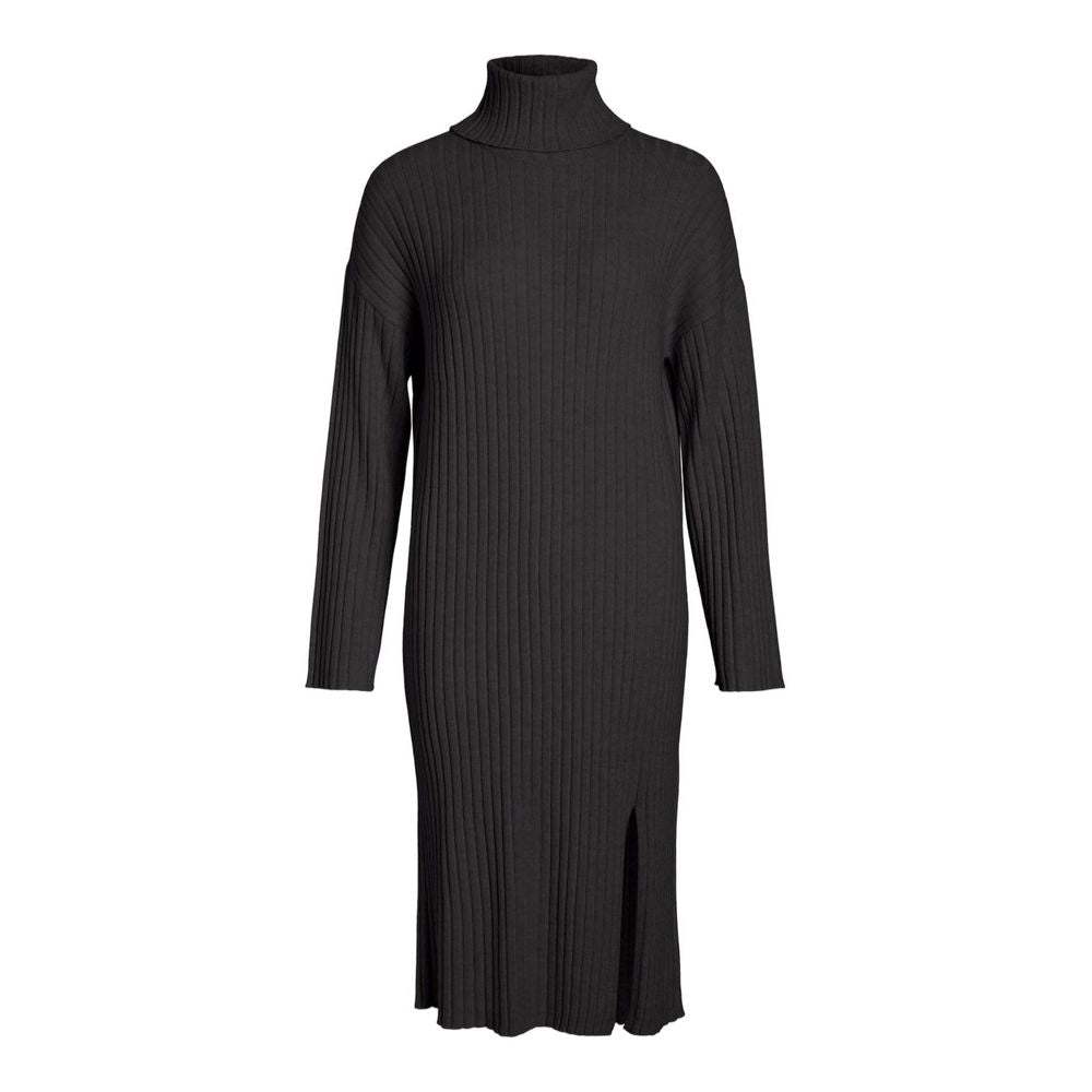 Vila Clothes Graues Nylon-Midikleid