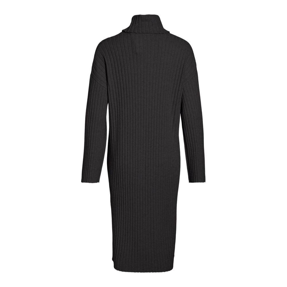 Vila Clothes Graues Nylon-Midikleid