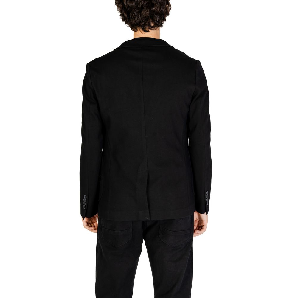 Gianni Lupo – Schwarzer Baumwollblazer