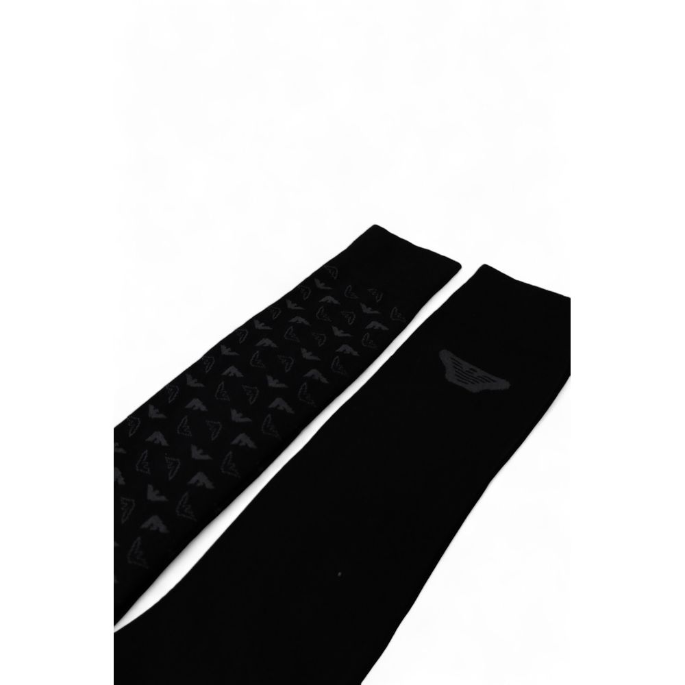 Emporio Armani Underwear – Schwarze Baumwollsocke