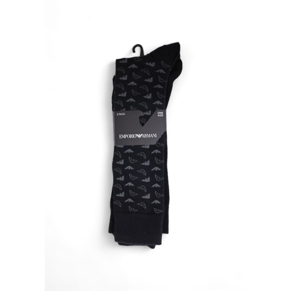 Emporio Armani Underwear – Schwarze Baumwollsocke