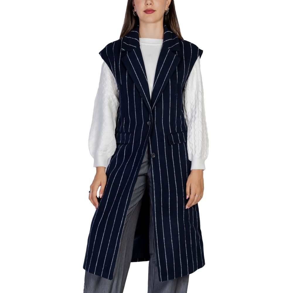 ICHI Blaue ärmellose Jacke aus Polyester