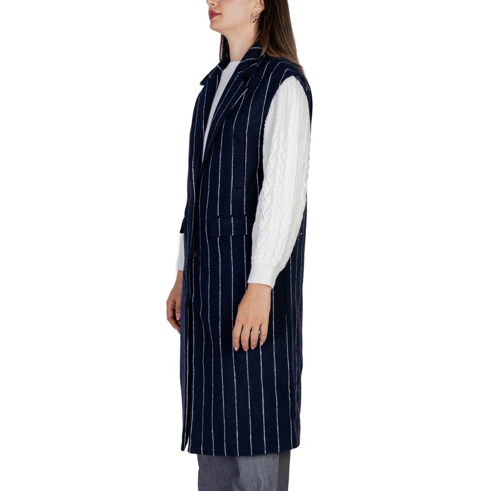 ICHI Blaue ärmellose Jacke aus Polyester