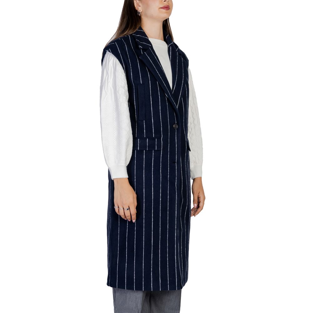 ICHI Blaue ärmellose Jacke aus Polyester