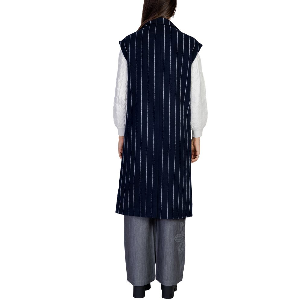 ICHI Blaue ärmellose Jacke aus Polyester
