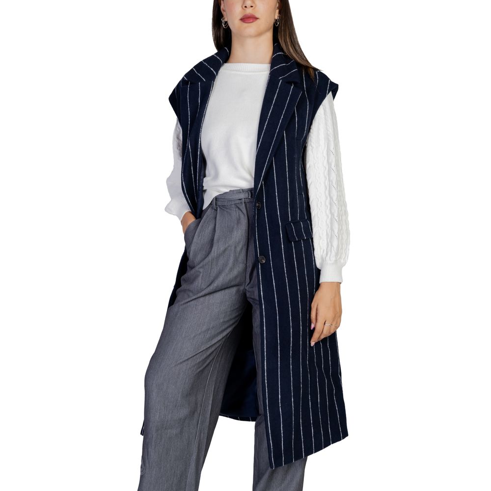 ICHI Blaue ärmellose Jacke aus Polyester
