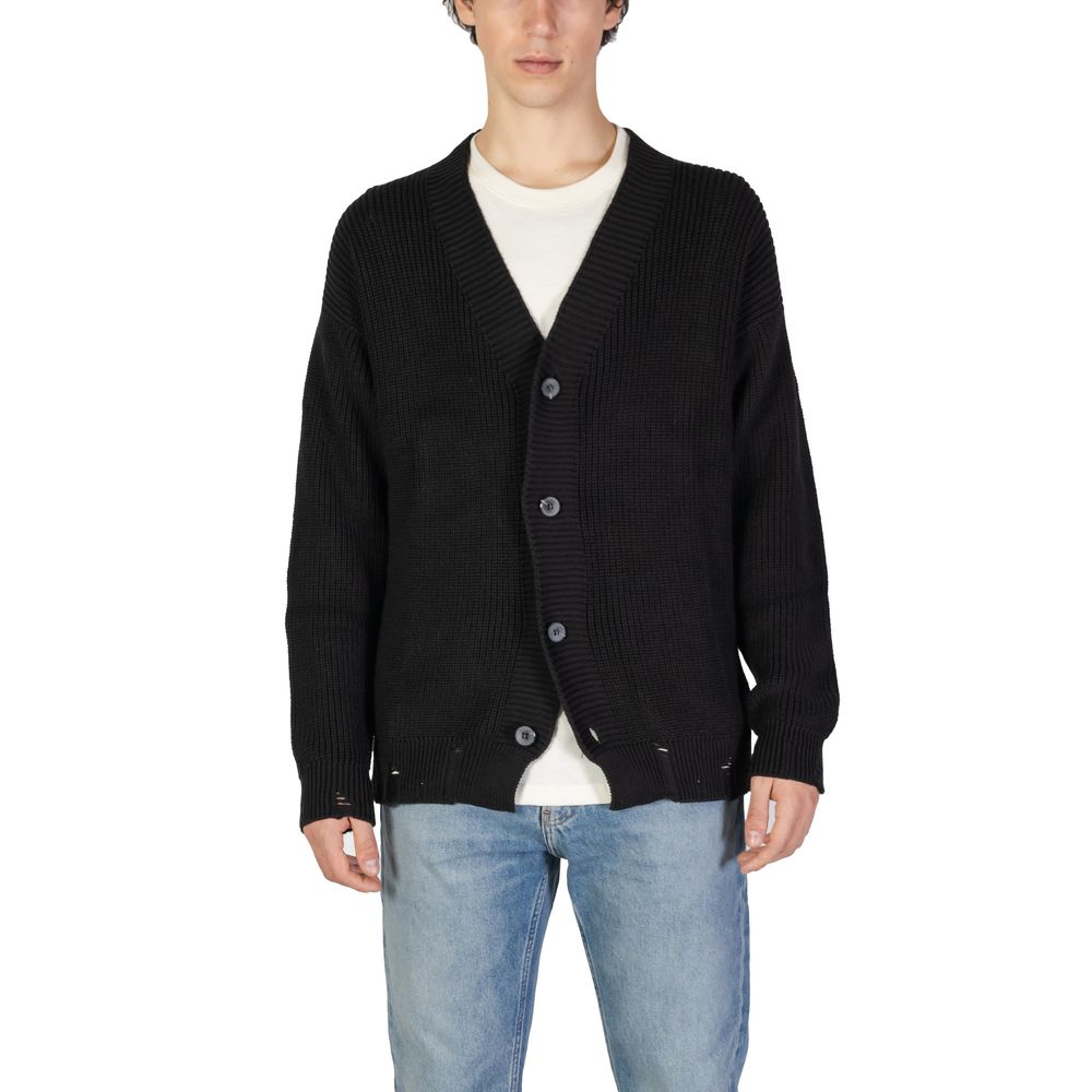 Underclub – Schwarze Baumwoll-Strickjacke