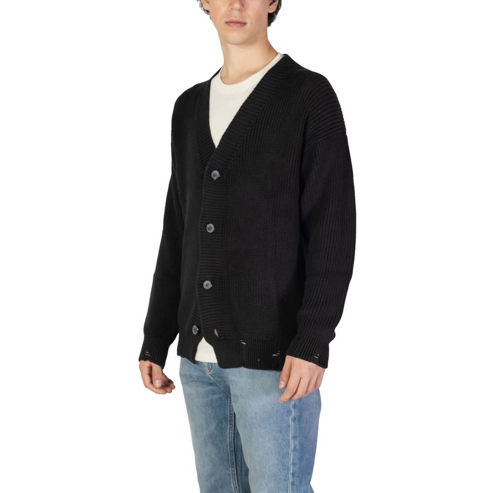 Underclub – Schwarze Baumwoll-Strickjacke