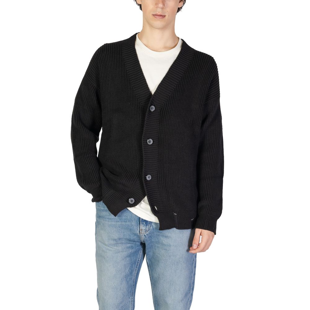 Underclub – Schwarze Baumwoll-Strickjacke