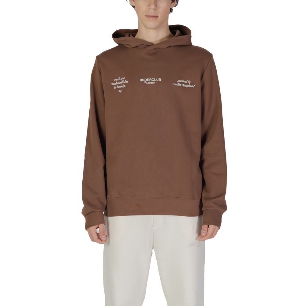 Underclub – Brauner Kapuzenpullover aus Baumwolle