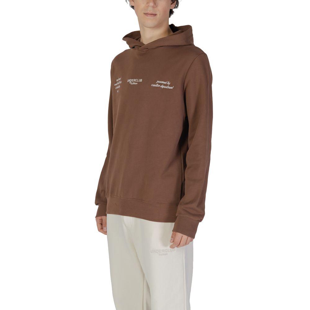 Underclub – Brauner Kapuzenpullover aus Baumwolle