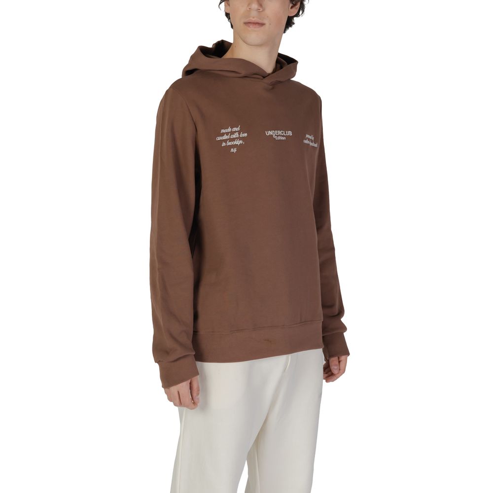Underclub – Brauner Kapuzenpullover aus Baumwolle