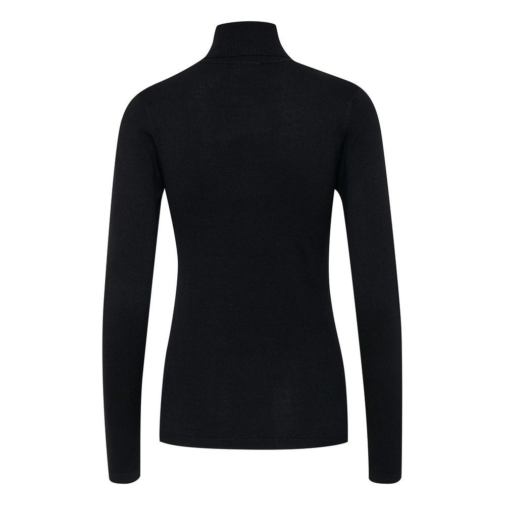 ICHI – Schwarzer Rollkragenpullover aus Viskose