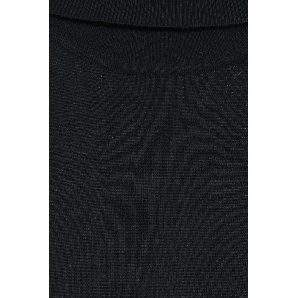ICHI – Schwarzer Rollkragenpullover aus Viskose