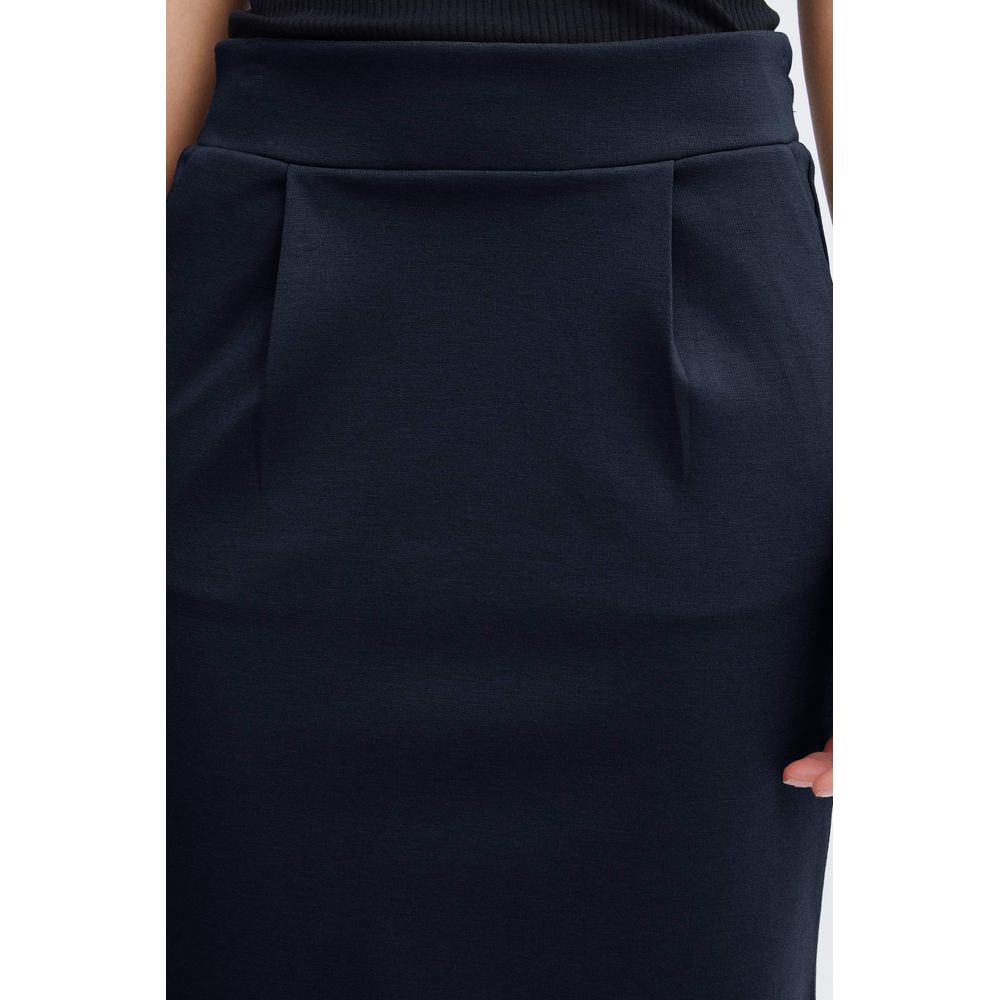 ICHI Blaues Polyester Mini