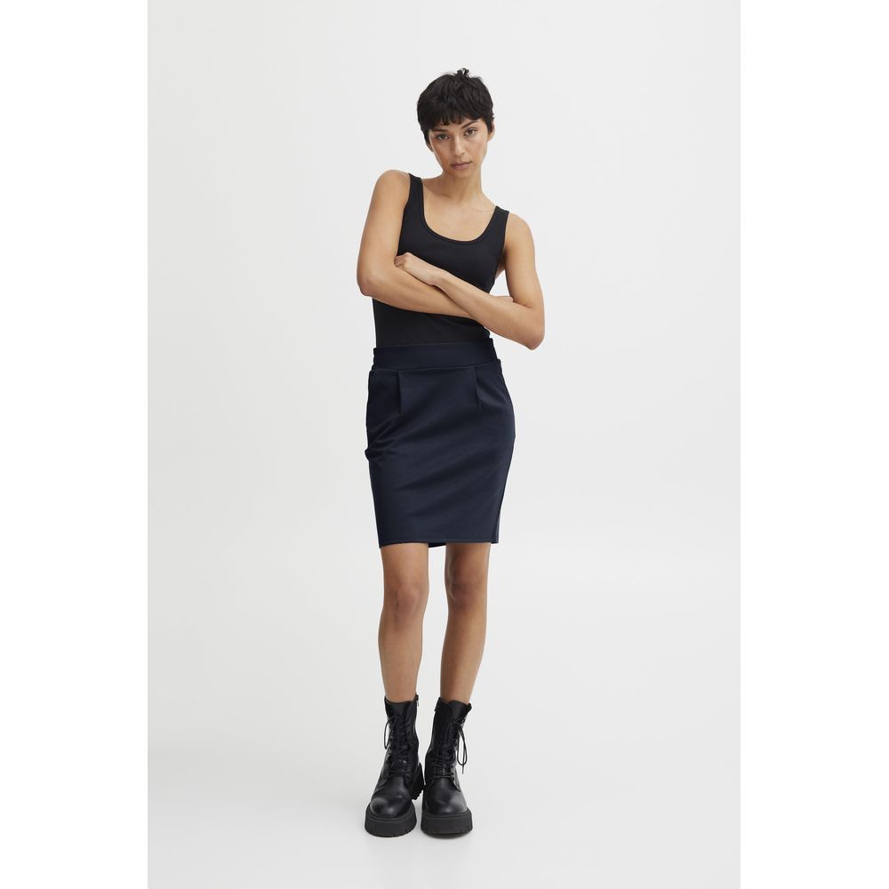 ICHI Blaues Polyester Mini