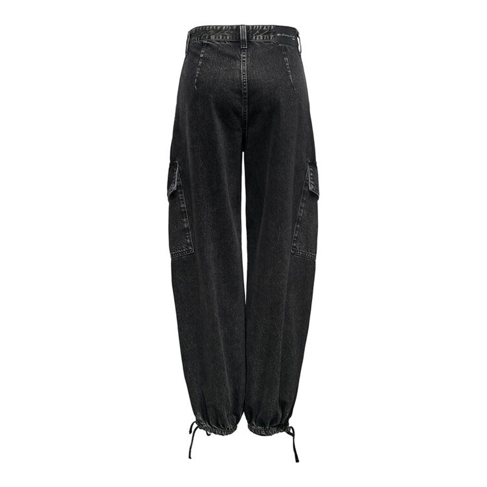 Only – Schwarze Boyfriendjeans aus Baumwolle