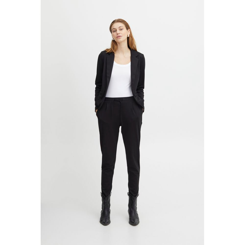 ICHI Schwarze Polyesterhose