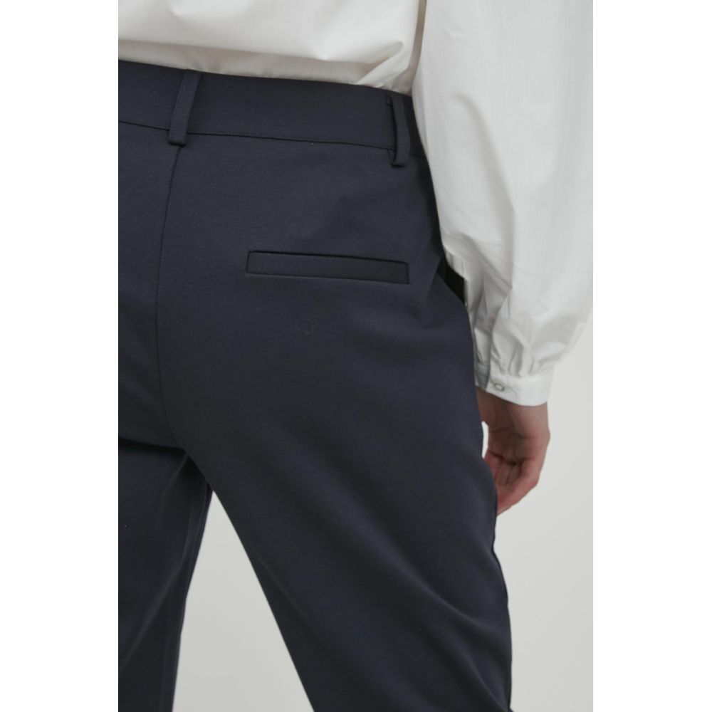 ICHI – Blaue Hose aus recyceltem Polyester