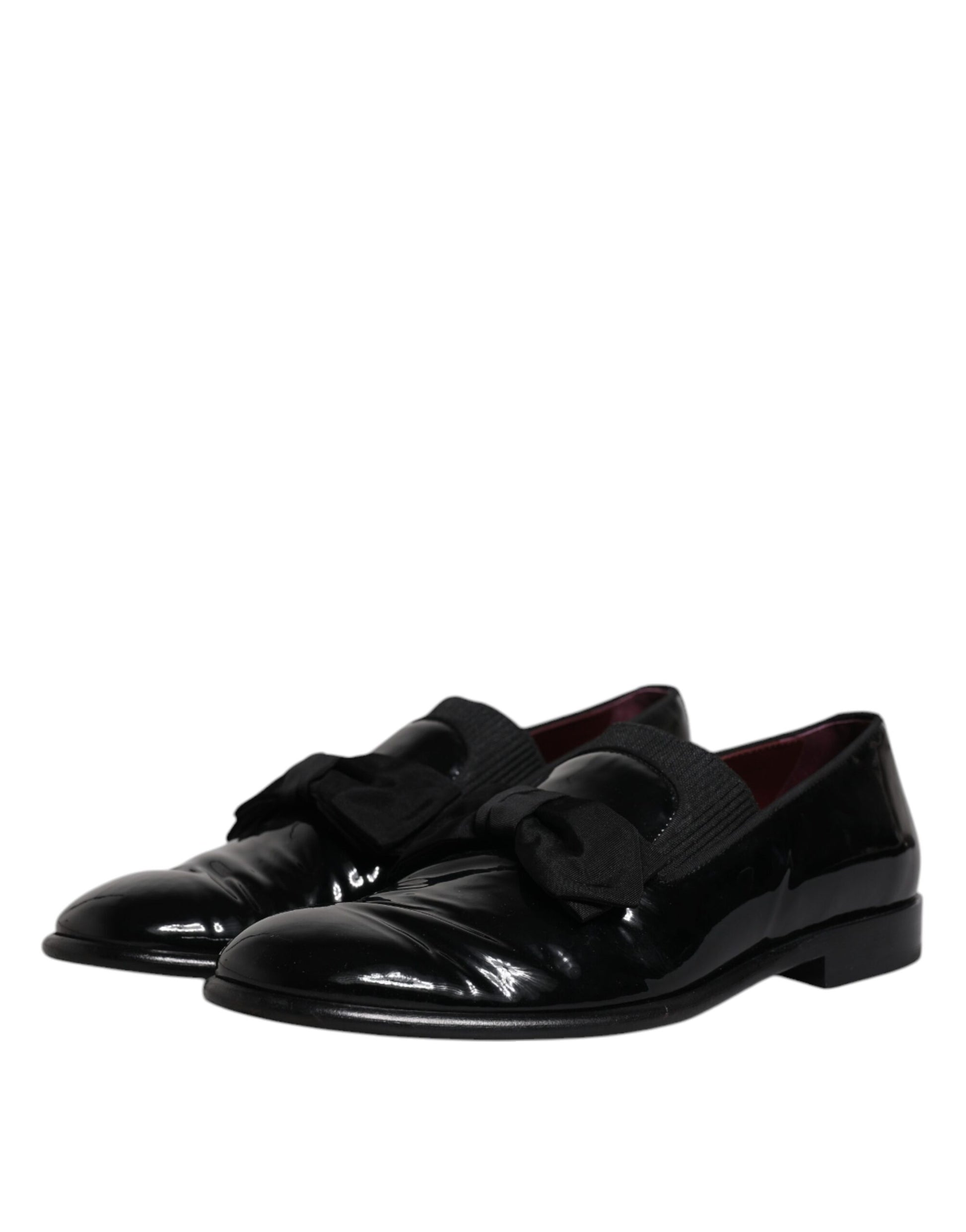 Dolce &amp; Gabbana Schwarze Leder-Loafer Herren Formelle Abendschuhe