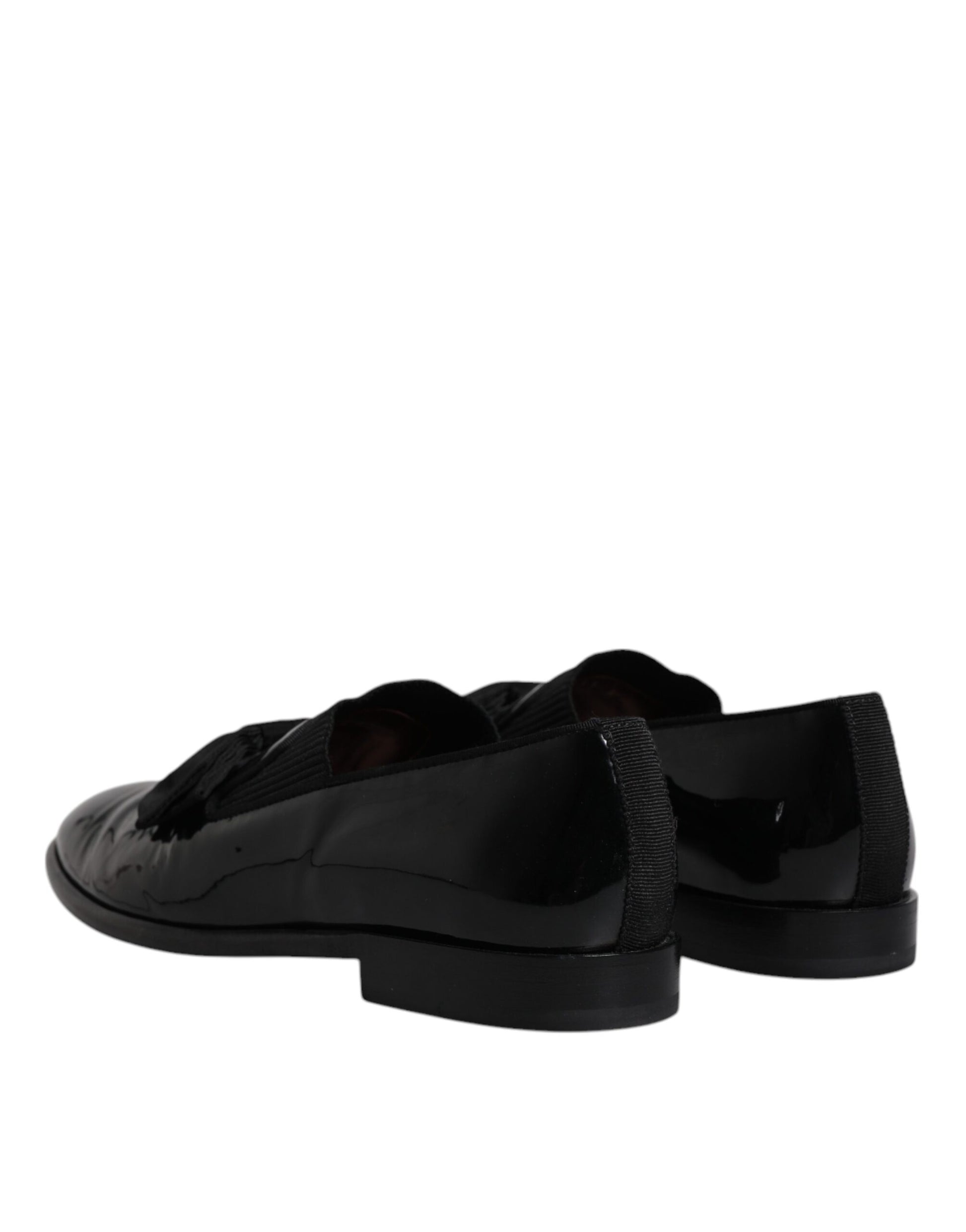 Dolce &amp; Gabbana Schwarze Leder-Loafer Herren Formelle Abendschuhe