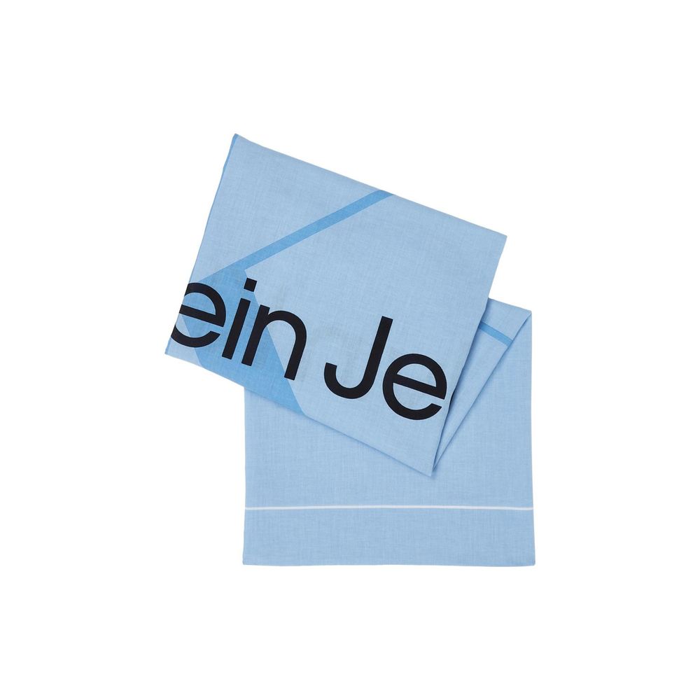 Calvin Klein Jeans – Blauer Schal aus Bio-Baumwolle