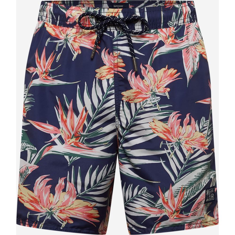 Superdry – Blaue Polyester-Badeshorts