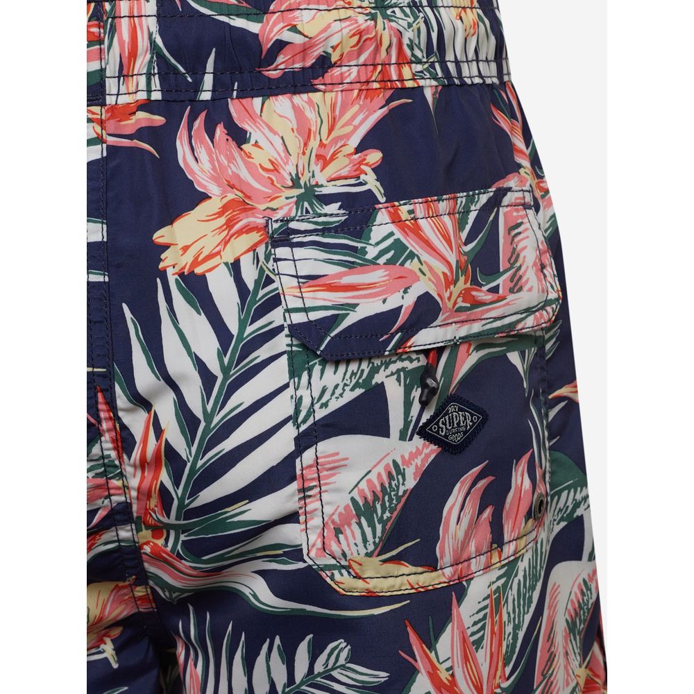 Superdry – Blaue Polyester-Badeshorts