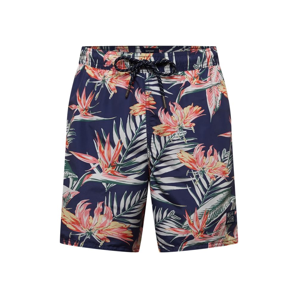 Superdry – Blaue Polyester-Badeshorts