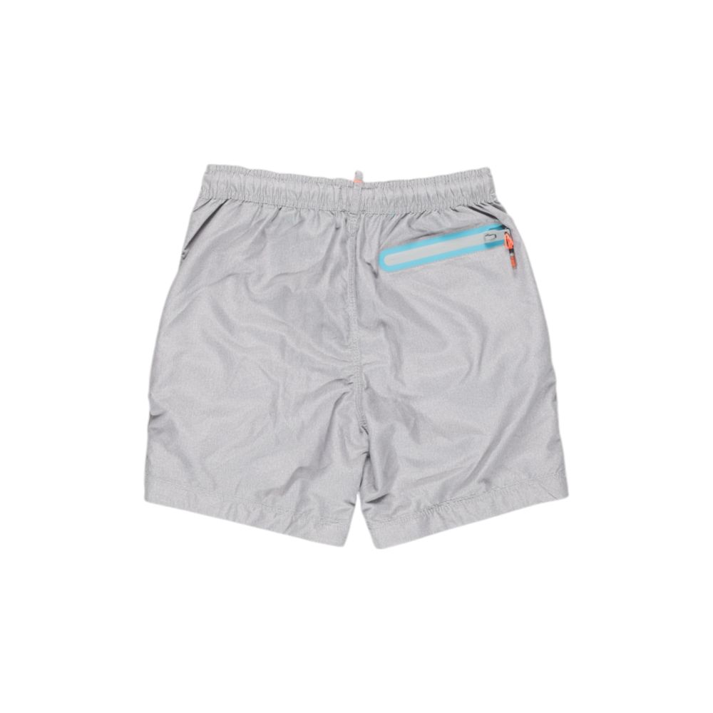 Superdry – Graue Badeshorts aus Polyester