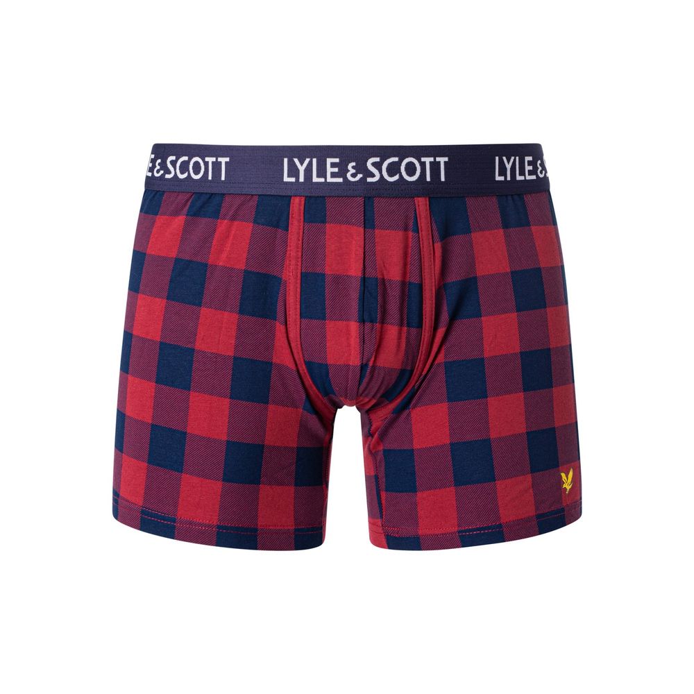 Lyle &amp; Scott – Bordeauxfarbene Boxershorts aus Baumwolle