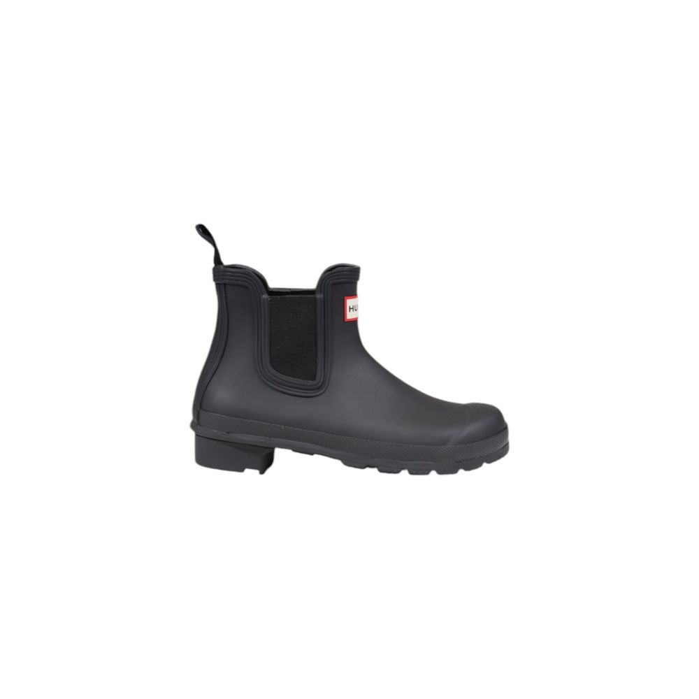 Hunter Schwarze Knöchelstiefel aus recyceltem Polyester