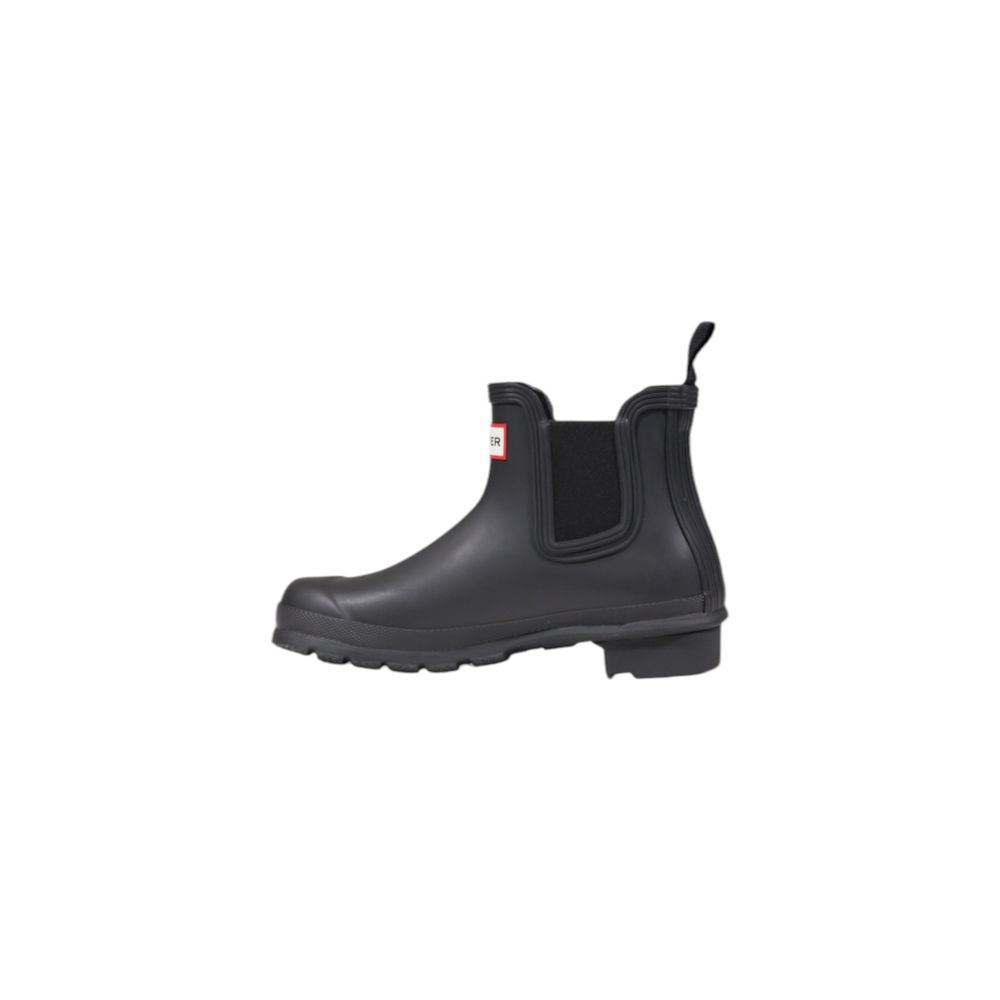 Hunter Schwarze Knöchelstiefel aus recyceltem Polyester