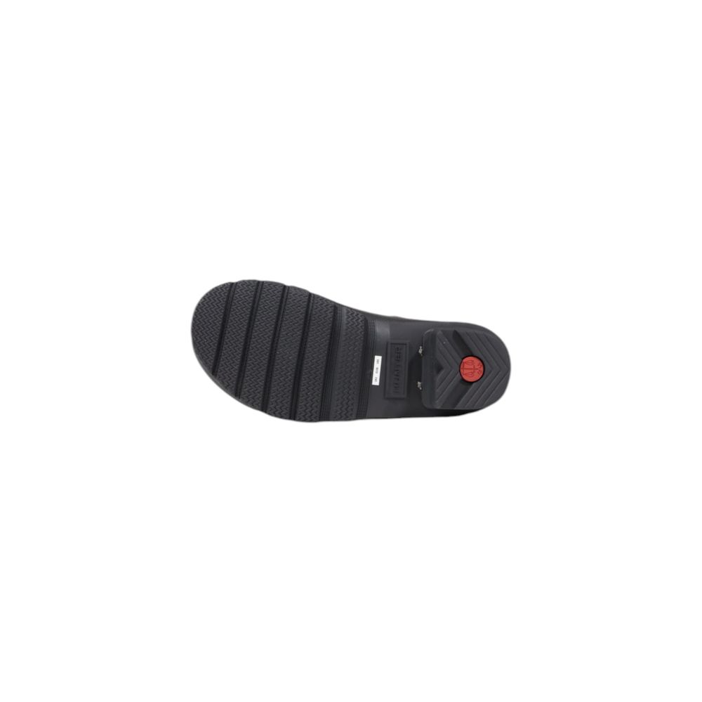 Hunter Schwarze Knöchelstiefel aus recyceltem Polyester