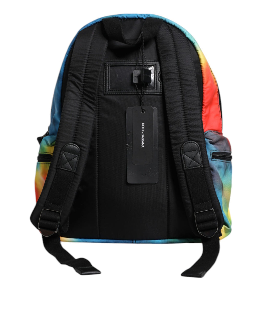 Dolce &amp; Gabbana – Mehrfarbiger Rucksack aus Nylon mit Batikmuster und Logo-Print für Kinder