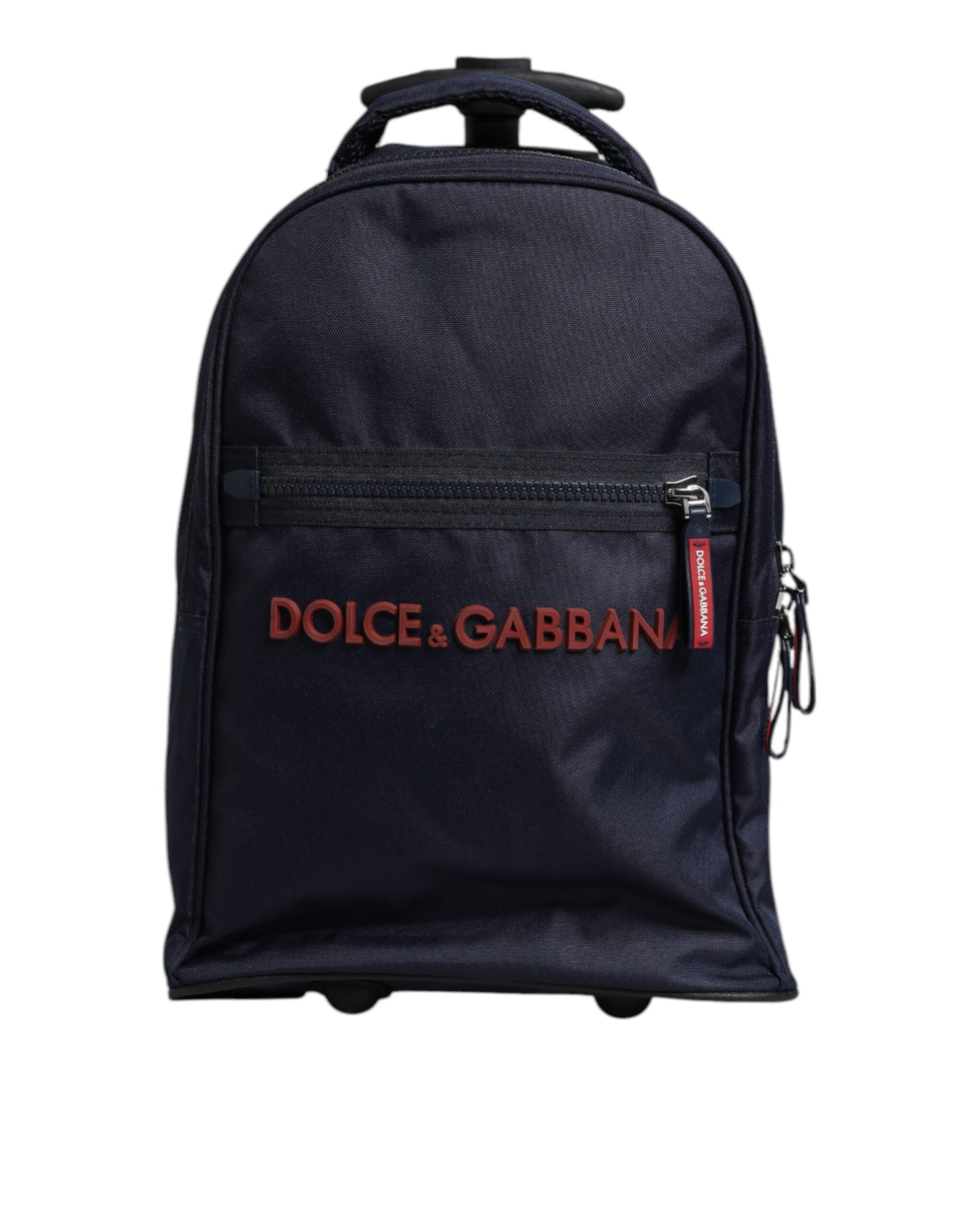 Dolce &amp; Gabbana Blau-Rot Polyester Kinder Rucksack Rad Koffer Tasche